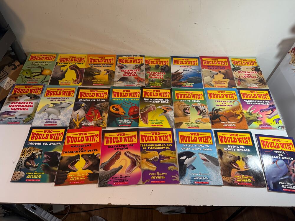 Set of 23 ‘Who Would Win?’ Children’s Books by Jerry Pallotta Paperback Used